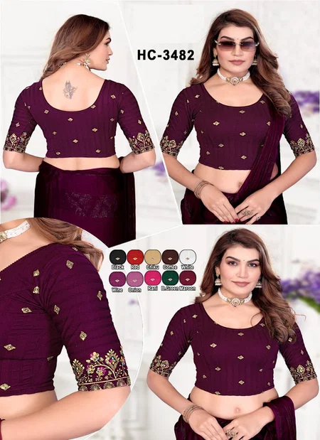 HC 3482 Fancy Fabric Blouses Wholesale Clothing Distributors In India